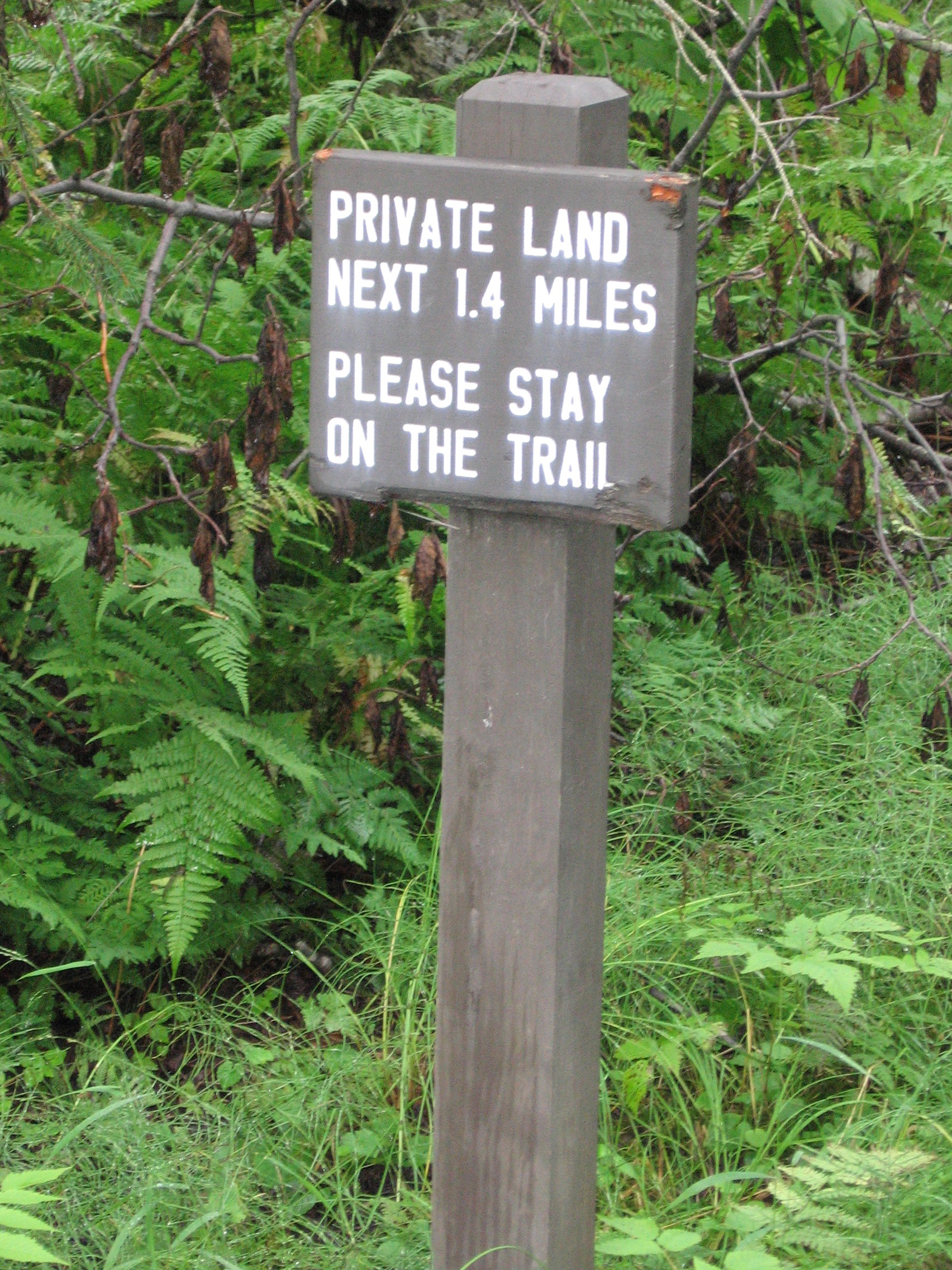 Private land on Chilkoot Trail
