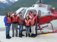 Helicopter on Glacier to Dogsled in Skagway Alaska