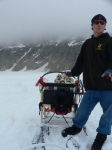 Dogsled in Skagway  Alaska on the icefield
