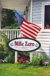 United States Flag in Skagway Alaska at Mile Zero
