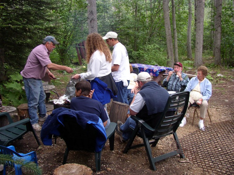 Campfire in Skagway Alaska