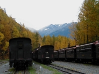 Old Train Cars Skagway Alaska
