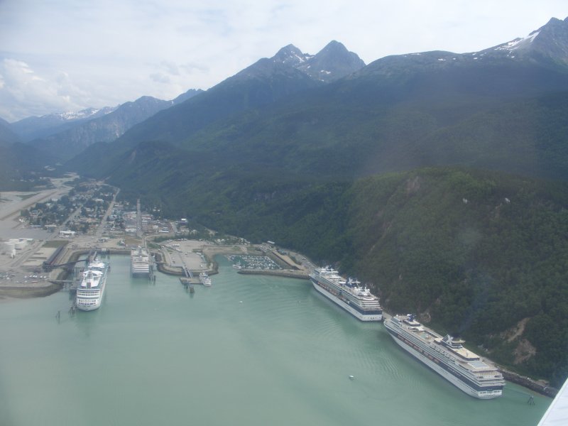Arial view of Skagway
