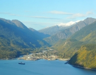 Air view of Skagway Alaska